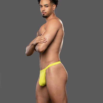 Andrew Christian Happy No-Show 93668 thong citrus yellow