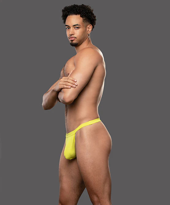 Andrew Christian Happy No-Show 93668 thong citrus yellow