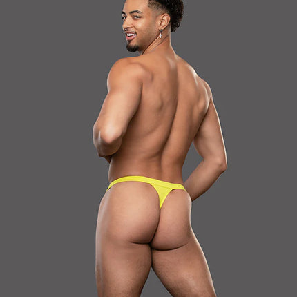 Andrew Christian Happy No-Show 93668 thong citrus yellow