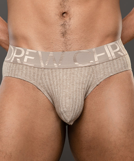 Andrew Christian Almost Naked 93710 Essential Rib brief heather khaki