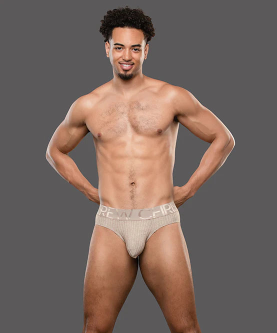 Andrew Christian Almost Naked 93710 Essential Rib brief heather khaki