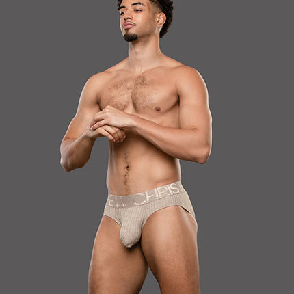 Andrew Christian Almost Naked 93710 Essential Rib brief heather khaki