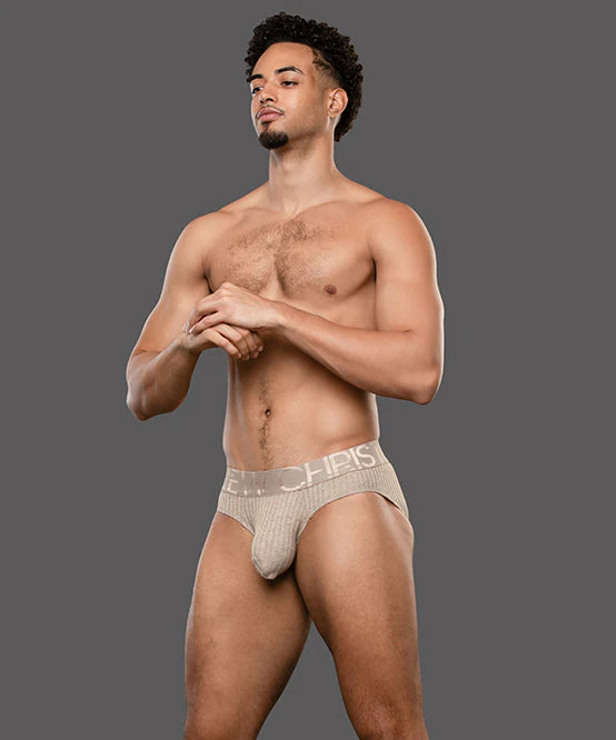 Andrew Christian Almost Naked 93710 Essential Rib brief heather khaki