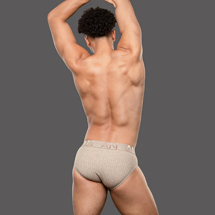 Andrew Christian Almost Naked 93710 Essential Rib brief heather khaki