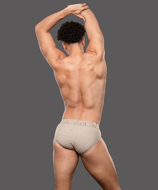 Andrew Christian Almost Naked 93710 Essential Rib brief heather khaki