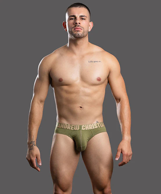 Andrew Christian Almost Naked 93766 Happy brief olive