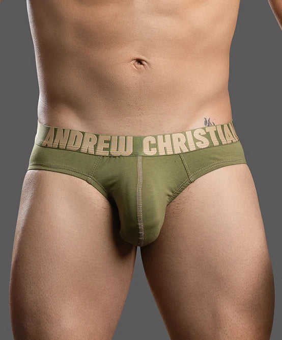 Andrew Christian Almost Naked 93766 Happy brief olive