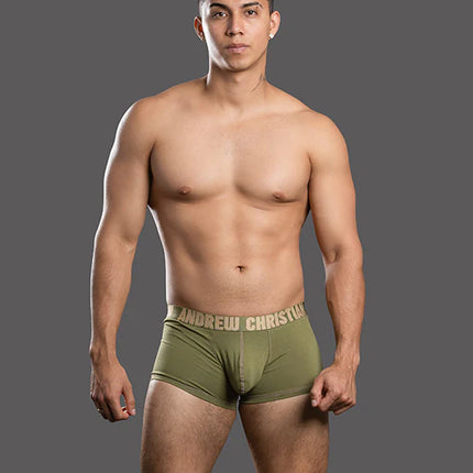Andrew Christian Almost Naked 93785 Happy boxer olive