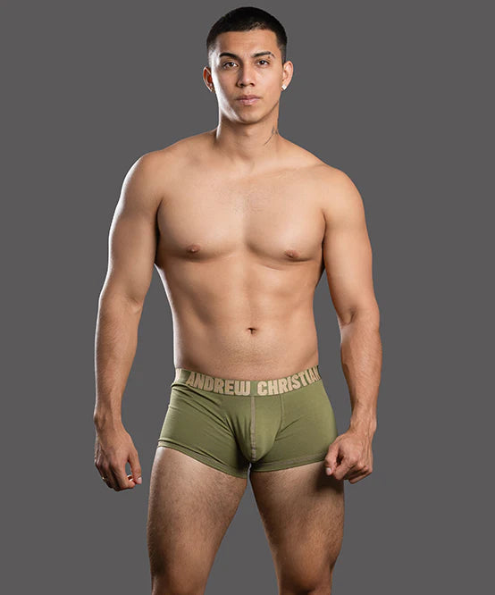 Andrew Christian Almost Naked 93785 Happy boxer olive