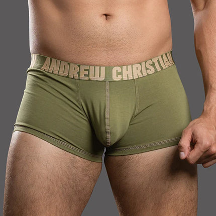 Andrew Christian Almost Naked 93785 Happy boxer olive
