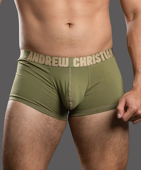 Andrew Christian Almost Naked 93785 Happy boxer olive