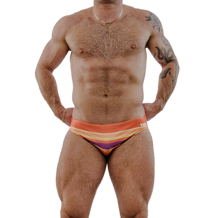 THK Sedona Swim Brief - Orange Stripe