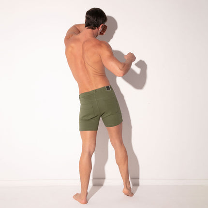 Code 22 5-Inch Stretch Slim-Fit Shorts 9712S - Khaki Green