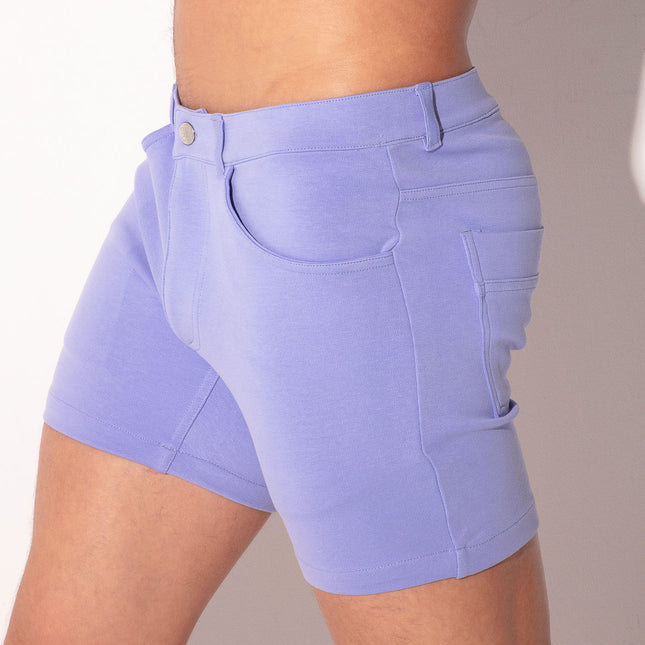 Code 22 5-Inch Stretch Slim-Fit Shorts 9712S - Powder Blue