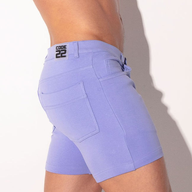 Code 22 5-Inch Stretch Slim-Fit Shorts 9712S - Powder Blue
