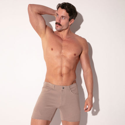 Code 22 5-Inch Stretch Slim-Fit Shorts 9712S - Taupe