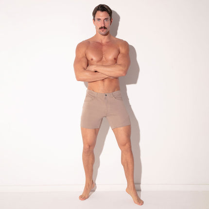 Code 22 5-Inch Stretch Slim-Fit Shorts 9712S - Taupe
