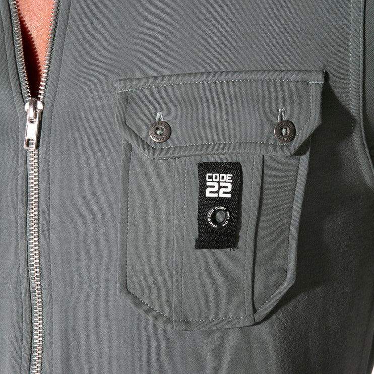 Code 22 Cargo Zip Overshirt 9724 khaki sage