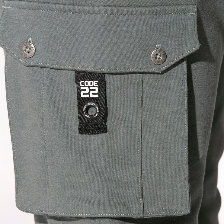 Code 22 Cargo Zip jogger pant 9725 khaki sage