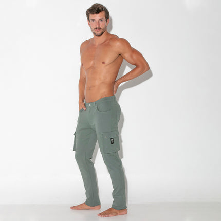 Code 22 Cargo Zip jogger pant 9725 khaki sage