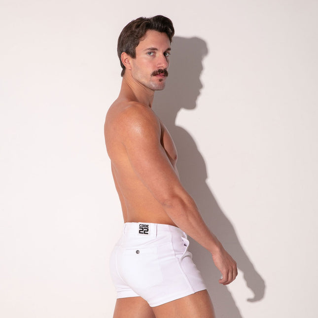 Code 22 2-Inch Stretch Slim-Fit Shorts 9746 - White