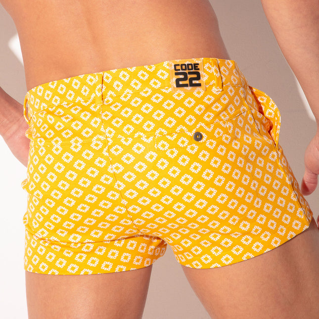 Code 22 2-Inch Stretch Slim-Fit Shorts 9746 - Mustard