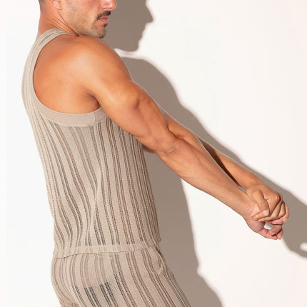 Code 22 Oasis Knit Slim-Fit Tank 9769 - Latte