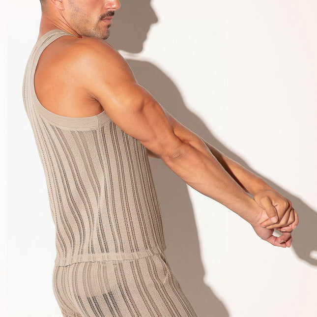 Code 22 Oasis Knit Slim-Fit Tank 9769 - Latte