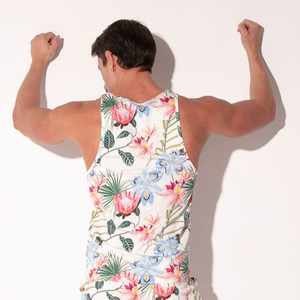 Code 22 Silken Tank 9795 - Floral White