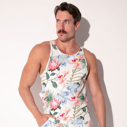 Code 22 Silken Tank 9795 - Floral White