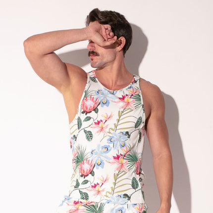 Code 22 Silken Tank 9795 - Floral White