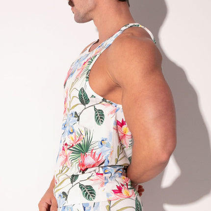 Code 22 Silken Tank 9795 - Floral White