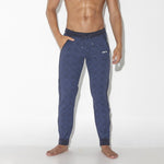 Code 22 Geometric slim-fit cotton jogger 9812 navy blue