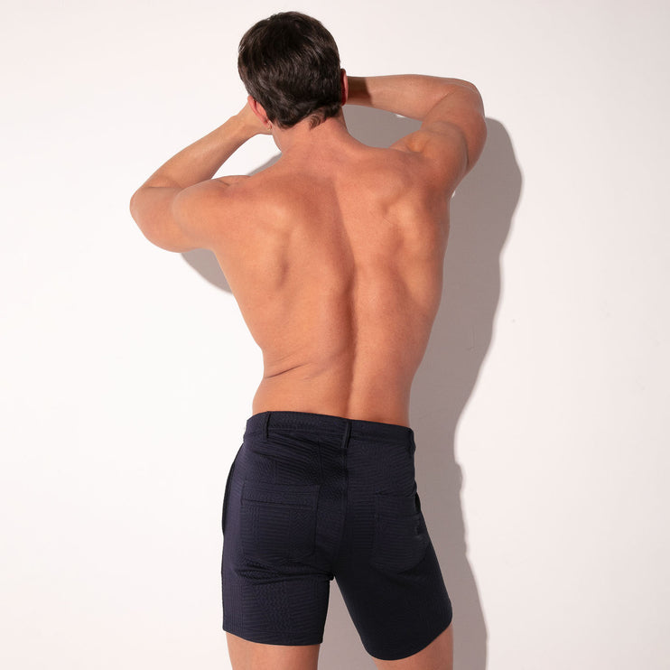 Code 22 Medley 5-Inch Textured Stretch Shorts 9823 - Navy