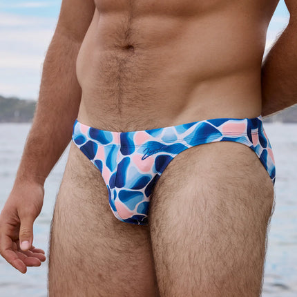 2eros V10 Abstract Swim Brief - Blue