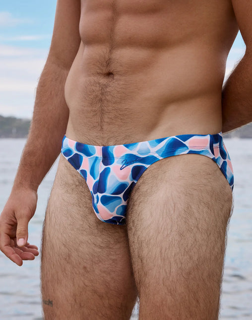 2eros V10 Abstract Swim Brief - Blue