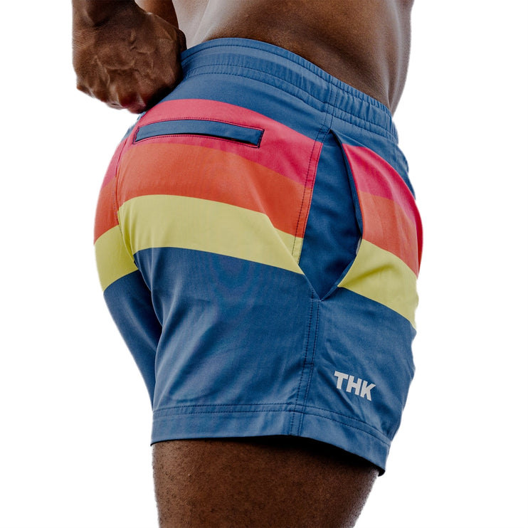 THK 70's 5-Inch Swim Gym Shorts - Blue