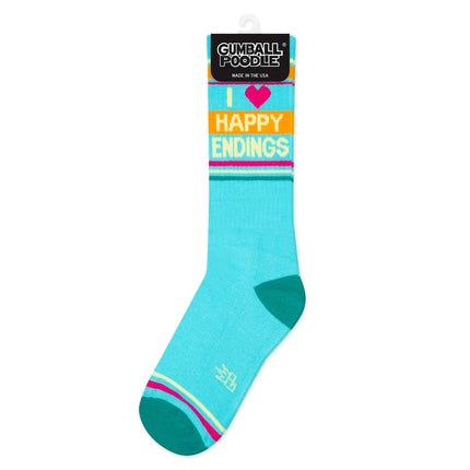 Gumball Poodle I Love Happy Endings Gym Crew Socks