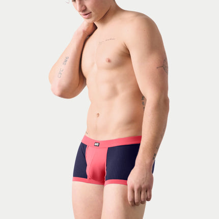 AWRY Aero Mesh Thong Boxer - Pink/Indigo