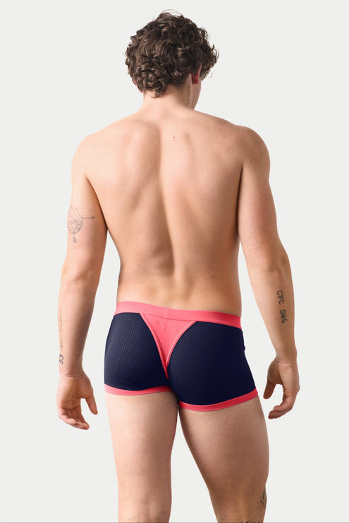 AWRY Aero Mesh Thong Boxer - Pink/Indigo