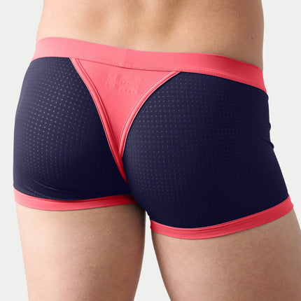 AWRY Aero Mesh Thong Boxer - Pink/Indigo