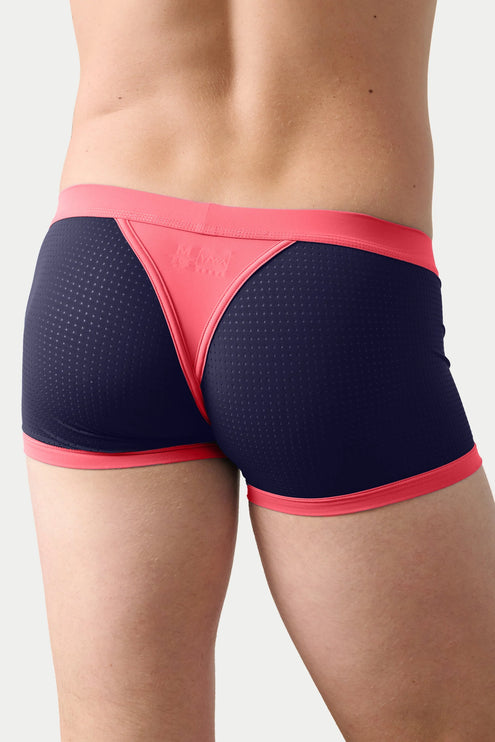 AWRY Aero Mesh Thong Boxer - Pink/Indigo