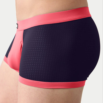 AWRY Aero Mesh Thong Boxer - Pink/Indigo