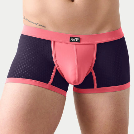 AWRY Aero Mesh Thong Boxer - Pink/Indigo