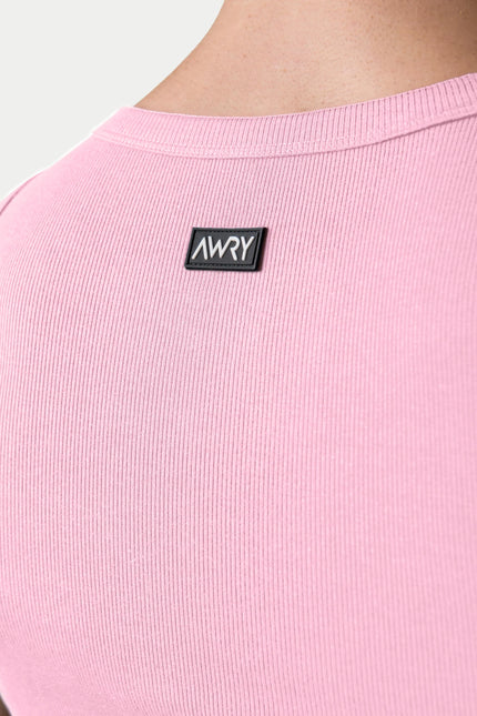 AWRY Ribbed Slim-Fit Tank - Pink