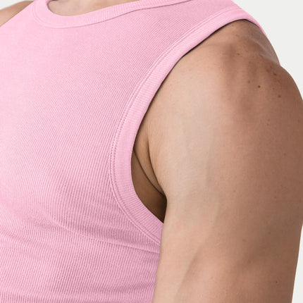 AWRY Ribbed Slim-Fit Tank - Pink
