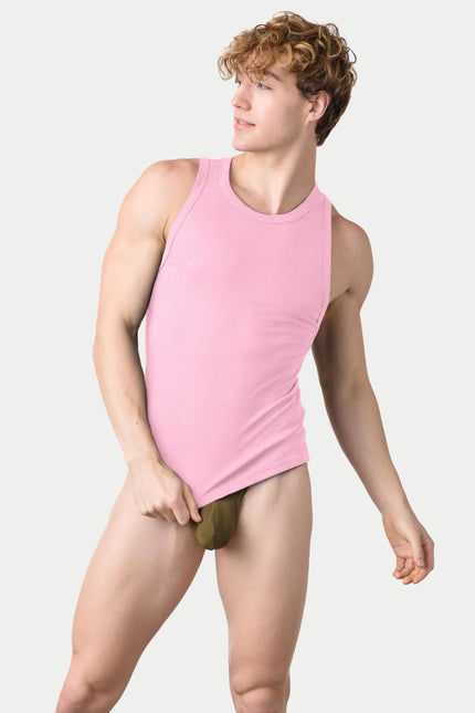 AWRY Ribbed Slim-Fit Tank - Pink