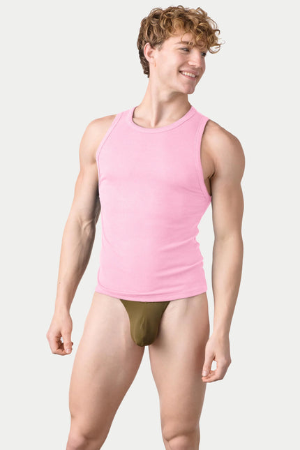AWRY Ribbed Slim-Fit Tank - Pink