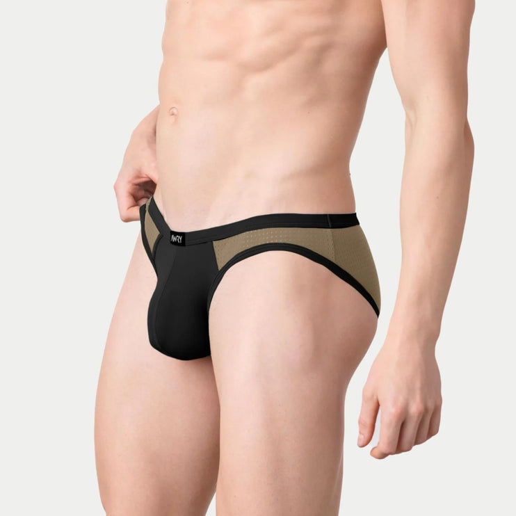 AWRY Aero Mesh Bikini Brief - Black/Green