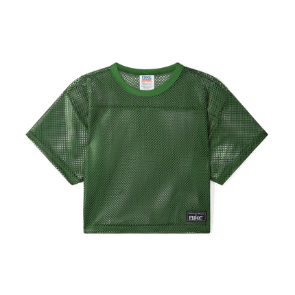 Bike Athletic Mesh Cropped Jersey T-Shirt - Green